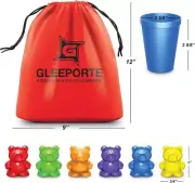 Rainbow Colored Counting Bears with Cups Sorting Educational Toys for Kids 67 pc