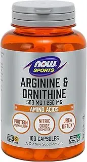 NOW Foods - L-Arginine and Ornithine 500/250 mg - 100 Capsules
