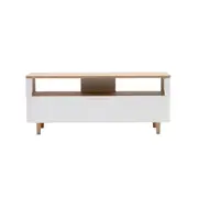 Modern Furniture SIENNA Entertainment TV Unit 120cm - Natural & White