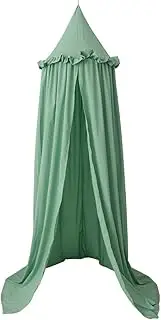 YHNNH, Bed Canopy Cotton Round Dome Princess Play Tent Bed Canopies for Bedroom Nursery Decoration(Green)