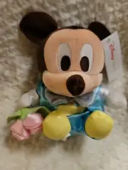 Mickey Mouse JAPAN Disney Store bean bag plush retired beanie blue baby