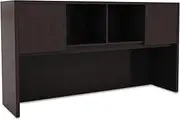 Alera Valencia Series Hutch with Doors, 58 7/8w x 15d x 35 1/2h, Espresso