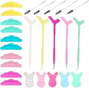 Fabselection 100 Sets Lash Lift Tool Kit, 20 Pairs Perm Applicators, 20 Y Shape Eyelash Lift Tool, 20 Eyelash Separator Tool with Separation Comb, 20 Crystal Mascara Brushes for Lash Grafting Extension