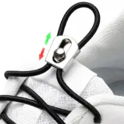 Elastic Shoelaces Reflective Metal Sliding Lock No Tie Shoe Laces Round Child Ad