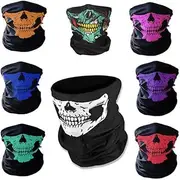 8PCS/Set Ghost Seamless Skull Elasticity Motorcycle Face Tube Mask Riding Headwear Headband Bandana