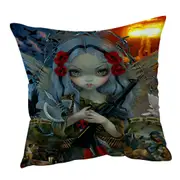 History Art Unseelie Court War Beautiful Angel Girl Cushion Cover