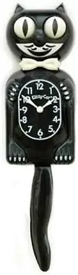 Felix Cat Classic Kit Kat Wall Clock Eyes Roll Tail Wags Childrens Kid Bed Room