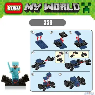 【熱賣精選】8pcs / set Lego Minecraft Action Figures Steve Alex Sk