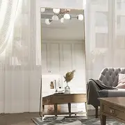 [Elemango] Full Length Mirror 165x60cm, Gold Floor Mirror Full Body Mirrors, Rectangle Standing Hanging Mirrors with Aluminum Frame, Dressing Mirror, Large Wall Mirror for Living Room Bedroom Cloakroom