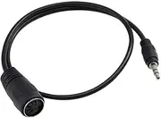 QUIK LOK SX/164 TRS020K 3.5mm TRS MIDI Cable to 5 Pin DIN Female Length 20cm Ideal for MIDI Instruments and Controllers - Black
