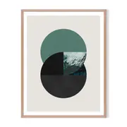 Emerald Dichotomy Framed Wall Art - Timber