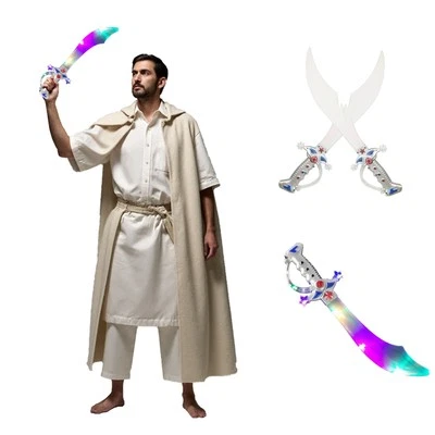 3 PC Flashing LED Pirate Swords with Sound Fun Costume Toy For Halloween & Party