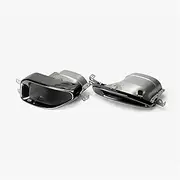 Muffler tip, 1 Pair Car Exhaust Tip 304 Stainless Steel Square Exhaust TIP Compatible For BMW G20 G21 320i 330i M340i 3 Series 2019-2020 Muffler Tips(A)