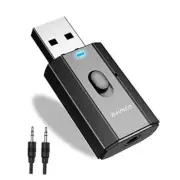 Bluetooth Car Adapter, Mini Bluetooth 5.0 Stereo Transmitter Receiver