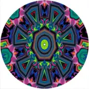 Slipmat Scratch Pad Felt for 12" Turntable LP DJ Record Player KALEIDOSCOPE 4