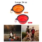 Large 34oz Collapsible Dog Bowls Set of 2, Silicone Travel Bowl, Pet Feeding Cup
