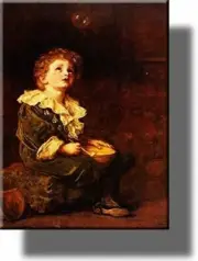 Bubbles by Everett Wall Picture on Stretched Canvas, Wall Art Décor, Ready to Ha