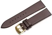 [ALMVIS] Watch Band Leather 18mm 20mm 22mm Thin Smooth Watch Strap Belt Suitable Fit for DW Watches Galaxy Watch Gear S3(Brown Gold,22mm)