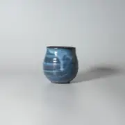 Aohagi teacup. Tohru Funasaki. Hagi yaki Japanese ceramic.