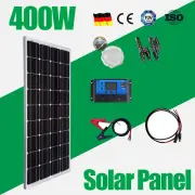 400W Solar Panel Complete Kit Mono Home Caravan Camping Power Charging Battery