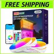 Multicolor LED Rope Lights - Bluetooth Control & 360 Light Sources for Outdoors