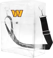 Littlearth Unisex-Adult NFL Washington Commanders Clear Ticket Satchel, Clear, 12" x 10" x 5"