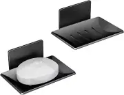 2 Pack Shower Soap Holder, Stainless Steel Punch Holes or Self Adhesive Soap Dis