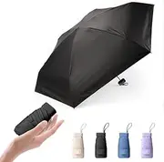 [Xyzabcds] Mini Travel Folding Umbrella, Windproof Protection Umbrella with Case, Waterproof and Sun-proof, Compact Portable for Women Men