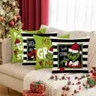 Christmas Grinch Cushion Cover Sofa Pillow Case Throw Xmas Gift Home Decoration