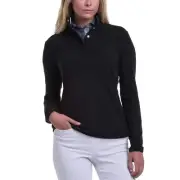 Fairway & Greene Kate Old School Womens Golf Sweatshirt Black Size Medium