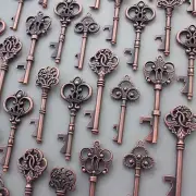 150Pcs Antiqued Copper Skeleton Keys Bottle Openers Mix Wedding Favor Decoration