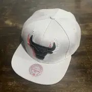 Chicago Bulls Mitchell & Ness SnapBack Adjustable Hat Gray/Red