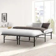 Artiss Folding Bed Frame Metal Bed Base Single King Single Double Queen - Black