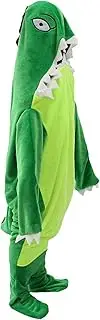 [EviKoo] Dinosaur Blanket Hoodie | Sleeping Bag Dinosaur Wearable Hoodie | Warm Pajamas Animal Blanket Onesie for Gatherings Camping Trips Nights Sleepovers