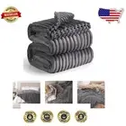 Cozy Grey Fleece King Throw Blanket – Ultimate Comfort for Couch Snuggles