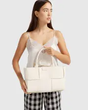 [Belle & Bloom] Long Way Home Woven Tote - Cream