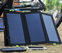 在飛比找樂天市場購物網優惠-太陽能充電器 充電板 光伏板 奧鵬戶外折疊太陽能充電寶器 板