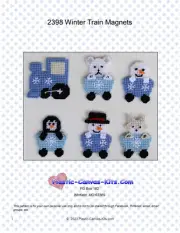 Winter Train Magnets-Plastic Canvas Pattern or Kit