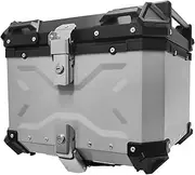 Motorcycle Back top Box case 36L Fit for General Motorcycle Aluminum Alloy Trunk X Embossed Waterproof Tail Box Scooter Storage Top Case(Style3)
