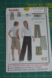 Burda #8087 sewing pattern, womens pants and shorts, size 10-24