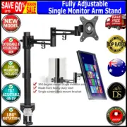 Monitor Arm Mount Stand Single Extendable Fully Adjustable 360 Degree Swivel Au