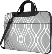 Silver Geometric Figure Print Laptop Case and Computer Bag - Versatile Laptop Bag for Men Laptop Shoulder Bag