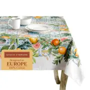 Tablecloth 54"x72" - Agrume Pattern - Rectangle Decorative Cotton Tablecloth ...