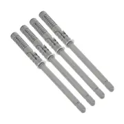 4 Pcs Floating Shelf Brackets, Metal Hidden Shelf 0.4" x 4" (Silver Tone)