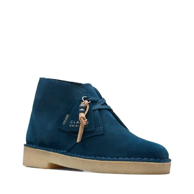 Clarks Originals Women's Deep Blue Suede Desert Boots 26173213