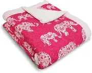 Lush Decor Elephant Parade Throw Blanket, 60 x 50, Pink