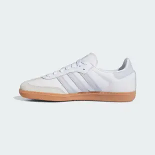 【adidas 愛迪達】SAMBA OG 運動休閒鞋(IE0877 女鞋 運動鞋 ORIGINALS經典休閒鞋 雲白色x光暈藍)