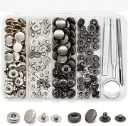 40 Sets Heavy Duty Metal Snap Buttons Kit for Clothing and Accessories