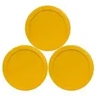 Pyrex 7201-PC 4 Cup Round Butter Yellow Storage Lid 3PK New for 4 Cup Glass Bowl