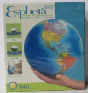 NEWEsphera 360 Deg. 540 Pc World Globe 3D Plastic Spherical Puzzle/Stand Vintage